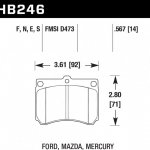Колодки тормозные HB246S.567 HAWK HT-10; Acura/Honda 15mm
