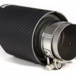 Насадка на глушитель, дизайн AKRAPOVIC EVO карбон, D посадочный 57 мм / D наруж 90 мм AC15790EV