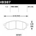 Колодки тормозные HB387Z.547 HAWK PC передние INFINITI FX / G /  M  (USA)