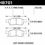 Колодки тормозные HB701Y.723 HAWK LTS передние Jeep Grand Cherokee WK2/Dodge Durango 2011+