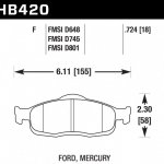 Колодки тормозные HB420F.724 HAWK HPS передние FORD Mondeo (I), (II)