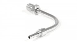 Фитинг папа AN-03 3/8Х24 под обратный конус, 90 градусов D-03 хром, под опрессовку S691-03CH, Goodridge