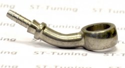 Фитинг banjo d10мм, 45 градусов, вправо D-03 нерж. сталь, под опрессовку S5094R-03C, Goodridge