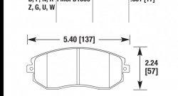 Колодки тормозные HB711B.661 HAWK HPS 5.0; перед Subaru BRZ, Toyota GT 86, Forester, Impreza 2011->