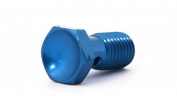 Болт (штуцер) для banjo M10x1.25 L=20мм алюминий СИНИЙ, Goodridge 992-03-32DBU
