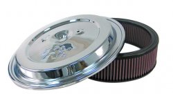 Фильтр нулевого сопротивления K&N CE-1502 CHROME/TOP, 2 HL, W/E-1500; K&N LOGO