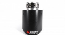 Насадка на глушитель, дизайн AKRAPOVIC EVO карбон, D посадочный 63мм / D наруж 114мм AC163114EV