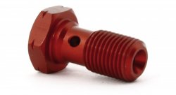 Болт (штуцер) для banjo M10x1 L=20мм алюминий КРАСНЫЙ, Goodridge 992-03-31DR