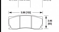 Колодки тормозные HB760B.620 HAWK HPS 5.0; 16mm  Jaguar XK (X150) тормоза Alcon; 2006-2014