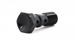 Болт (штуцер) двойной для banjo M10x1 L=30мм алюминий ЧЕРНЫЙ, Goodridge 993-03-31DBK