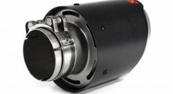 Насадка на глушитель, дизайн AKRAPOVIC EVO карбон, D посадочный 63мм / D наруж 114мм AC163114EV