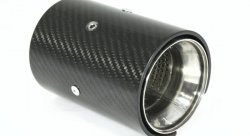 Насадка на глушитель, дизайн M Performance, карбон, D посадочный 62мм / D наруж 90мм крепеж винтом