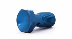 Болт (штуцер) для banjo M10x1 L=20мм алюминий СИНИЙ, Goodridge 992-03-31DBU