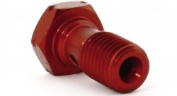 Болт (штуцер) для banjo M10x1.25 L=20мм алюминий КРАСНЫЙ, Goodridge 992-03-32D