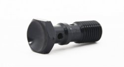 Болт (штуцер) двойной для banjo M10x1.25 L=30мм алюминий ЧЕРНЫЙ, Goodridge 993-03-32DBK