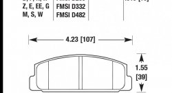 Колодки тормозные HB158G.515 HAWK DTC-60 Mazda RX-7 (Rear) 13 mm