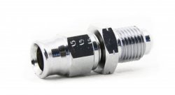 Фитинг папа M10*1 под прямой конус, короткий D-03 хром 445-31CH, Goodridge