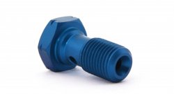 Болт (штуцер) для banjo M10x1 L=20мм алюминий СИНИЙ, Goodridge 992-03-31DBU