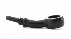 Фитинг banjo d10мм, 20 градусов, вправо D-03 нерж. сталь, ЧЕРНЫЙ под опрессовку S5093R-03CBK, Goodridge