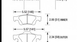 Колодки тормозные HB702F.662 HAWK HPS задние Jeep Grand Cherokee WK2/Dodge Durango 2011+