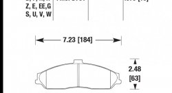 Колодки тормозные HB247U.575 HAWK DTC-70 C-5 Corvette 15 mm