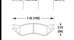 Колодки тормозные HB299F.650 HAWK HPS передние LINCOLN / DODGE / FORD