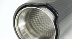 Насадка на глушитель, дизайн M Performance, карбон, D посадочный 62мм / D наруж 90мм крепеж винтом