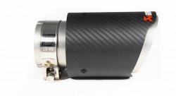 Насадка на глушитель, дизайн AKRAPOVIC EVO карбон, D посадочный 63мм / D наруж 90мм AC16390EV