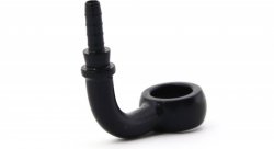 Фитинг banjo d10мм, 90 градусов D-03 алюминий ЧЕРНЫЙ, под опрессовку S5099-03DBK, Goodridge