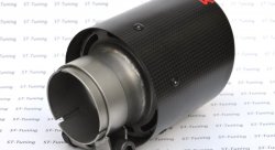 Насадка на глушитель, дизайн AKRAPOVIC карбон, D посадочный 57мм / D наруж 101мм AC157101