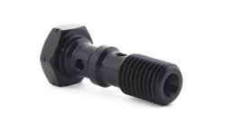 Болт (штуцер) двойной для banjo M10x1.25 L=30мм алюминий ЧЕРНЫЙ, Goodridge 993-03-32DBK