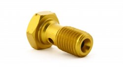 Болт (штуцер) для banjo M10x1.25 L=20мм алюминий ЗОЛОТО, Goodridge 992-03-32DGD