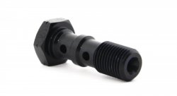 Болт (штуцер) двойной для banjo M10x1 L=30мм алюминий ЧЕРНЫЙ, Goodridge 993-03-31DBK