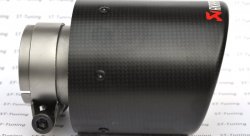 Насадка на глушитель, дизайн AKRAPOVIC карбон, D посадочный 60мм / D наруж 115мм AC163101