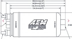 Насос топливный AEM 380л/ч art. 50-1005