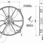 Вентилятор охлаждения SPAL универсальный 7" (182 мм) 12V 700 m³/h