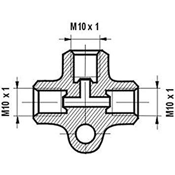 Тройник WPP-126 M10X1.0-M10X1.0-M10X1.0 УНИВЕРСАЛЬНЫЙ