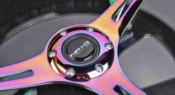 Руль NRG 350мм, нулевой вылет, классический стиль, неохром