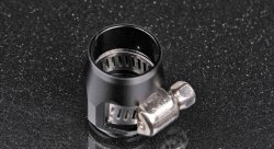 Фитинг хомут AN8 концевой, черный