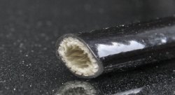 Термоизоляция шлангов и проводов с силиконовым покрытием 16 мм черная, 1 м