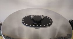 Бак топливный алюминиевый 40л, алюминиевая крышка