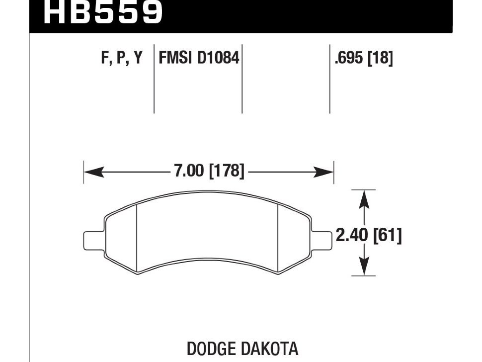 Колодки тормозные HB559B.695