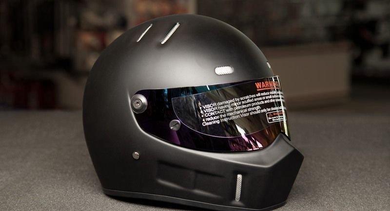 Шлем гоночный SIMPSON STYLE, размер L (59-60 см), черный