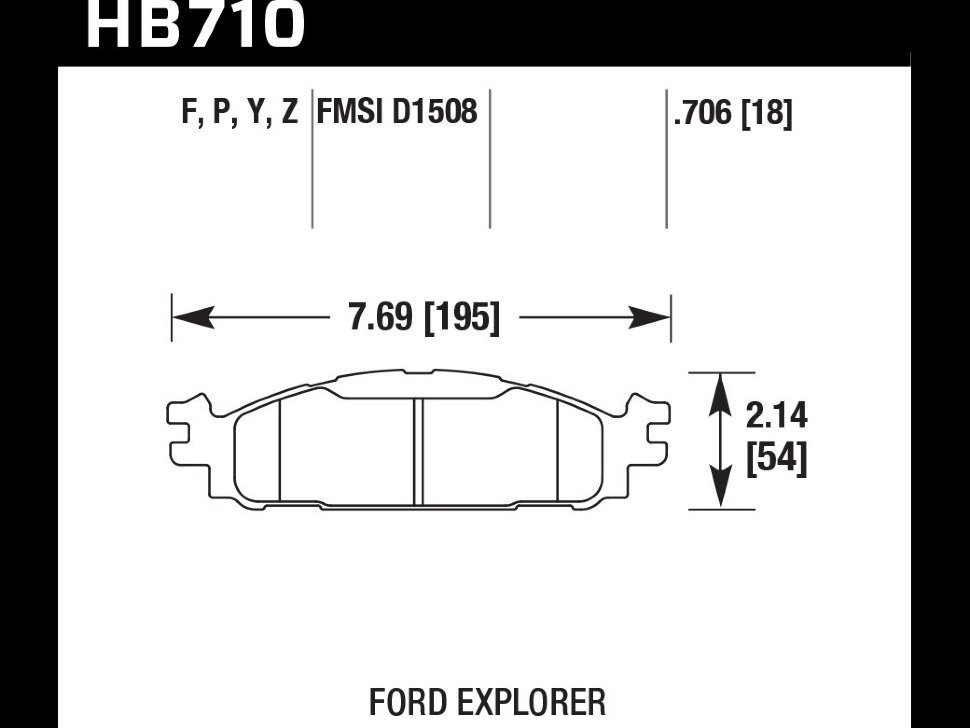 Колодки тормозные HB710B.706