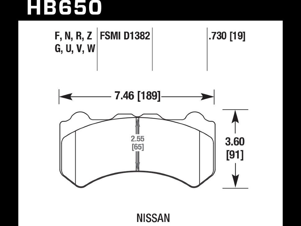 Колодки тормозные HB650B.730 HAWK HPS 5.0