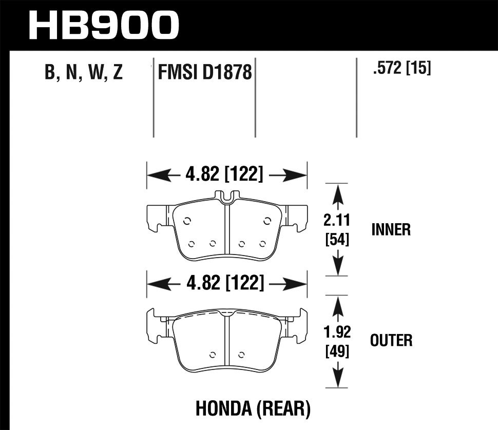 Колодки тормозные HB900N.572
