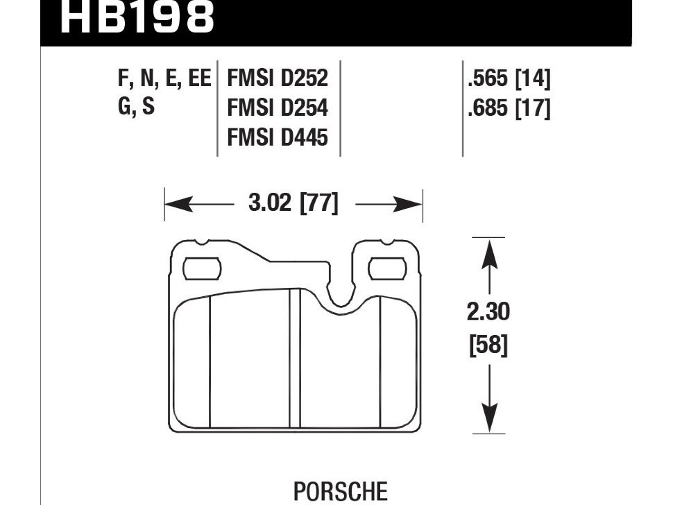 Колодки тормозные HB198B.685