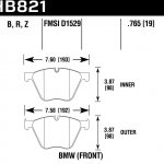 Колодки тормозные HB821B.756 HAWK HPS 5.0 BMW 760Li  передние