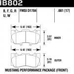 Колодки тормозные HB802G.661 HAWK DTC-60 D1784 Mustang Perf Package (Front)