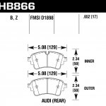 Колодки тормозные HB866B.652